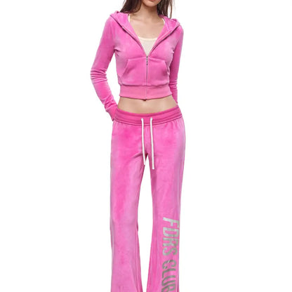 FDR Women’S Candy Color Long Sleeve Top, Tank Top and Low Rise Flare Pants Set, Fitted Y2K Casual Matching Three-Piece Outfit