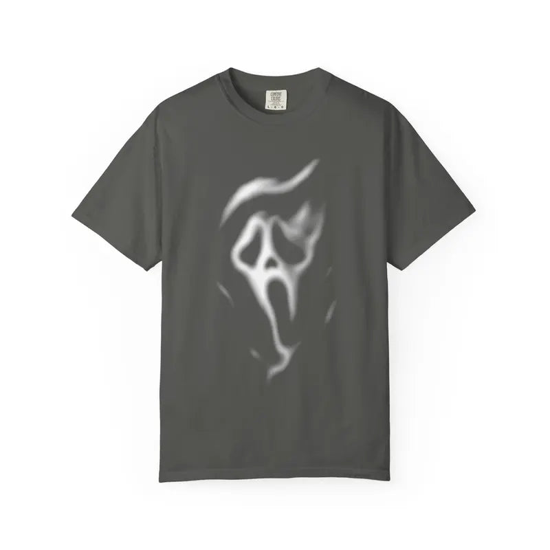 Ghostface Graphic T-Shirt - Premium Comfort Colors Halloween Tee with Horror Mask Design